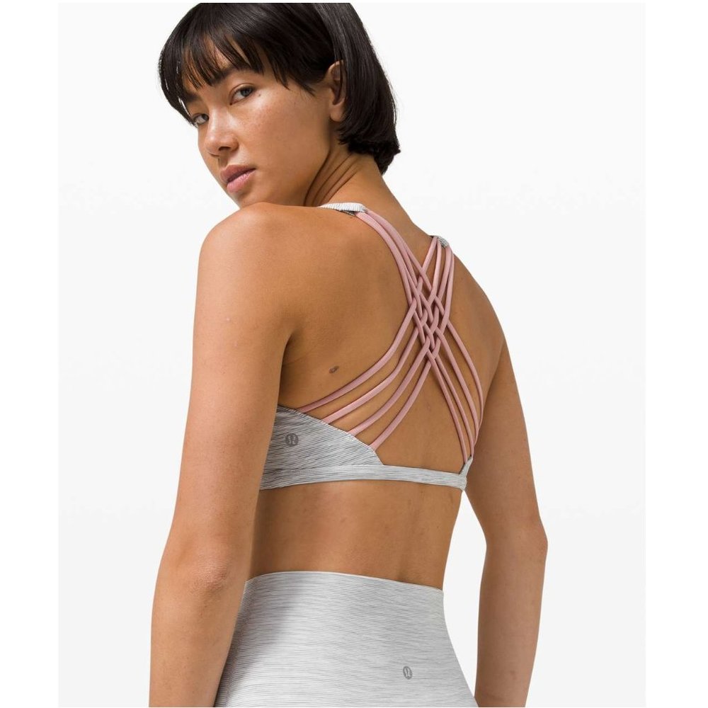 Lululemon Free To Be Bra Wild / Size 4 / Wee Are From Space Pink Puff Strappy